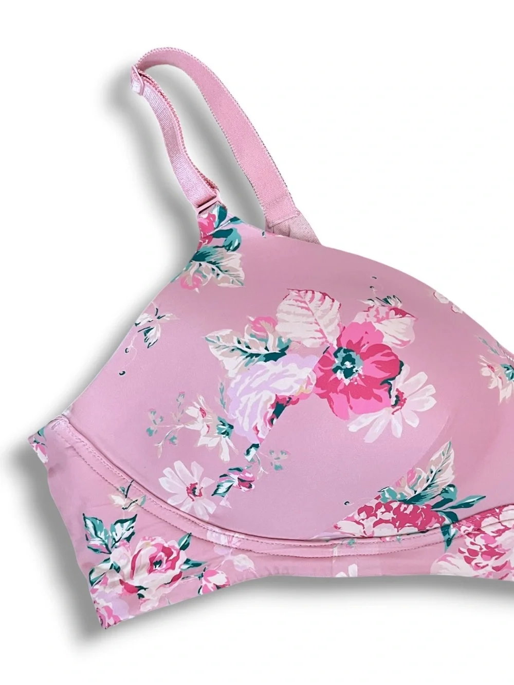 Torrid Pink Floral Dream Wire-Free Push-Up Bra size 44D